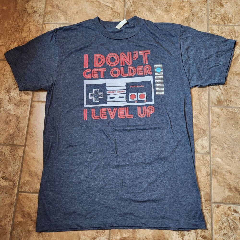 I Don’t Get Older I Level Up Men’s XLT Blue Graphic Tee